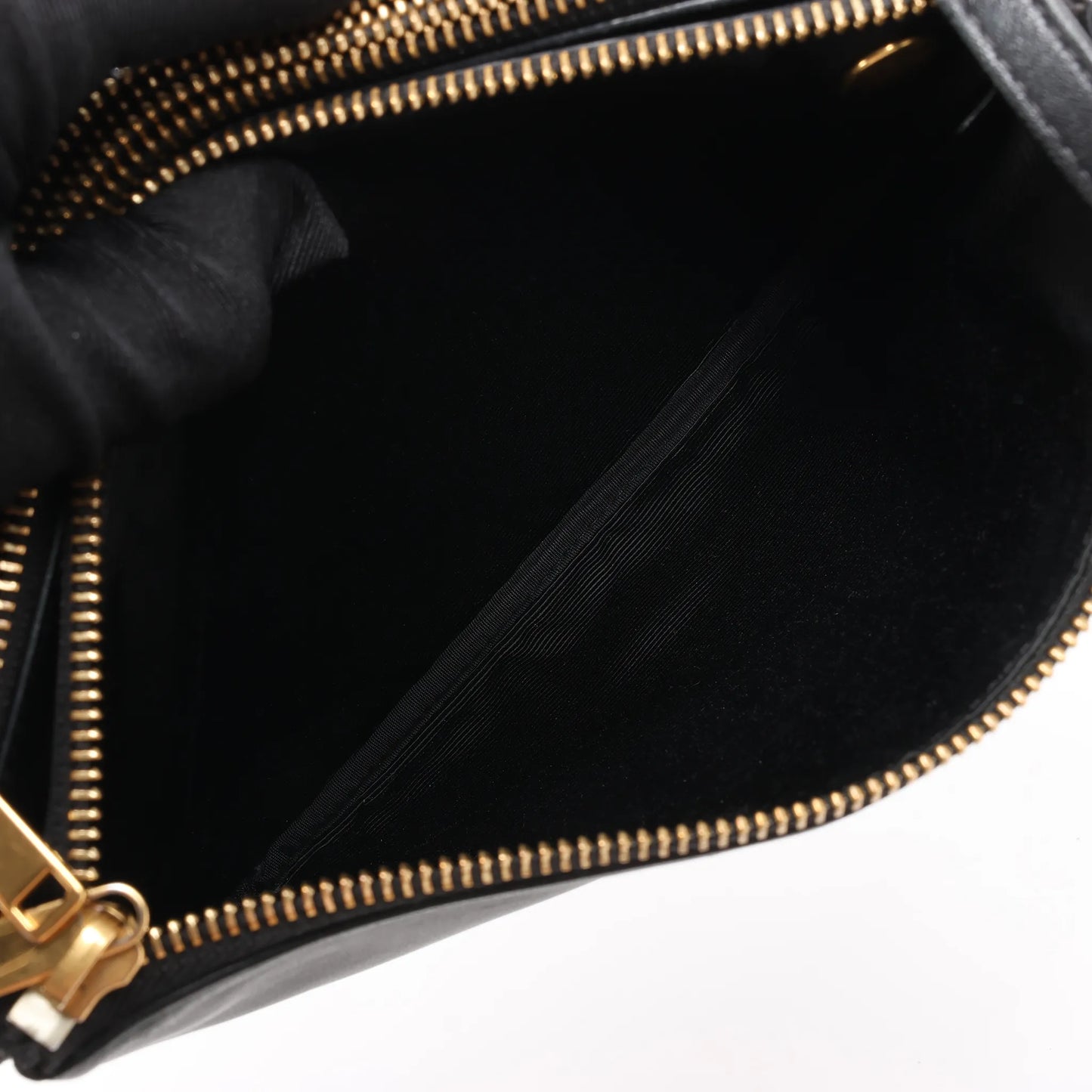 Petit sac bandoulière en cuir Celine Trio noir