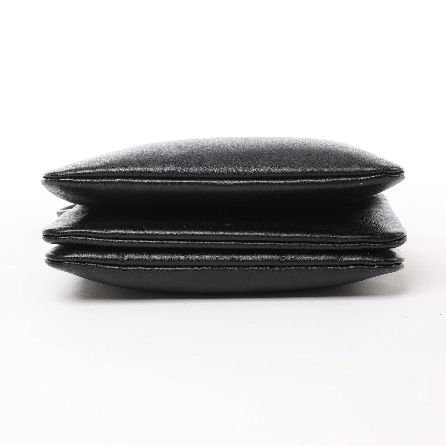 Petit sac bandoulière en cuir Celine Trio noir