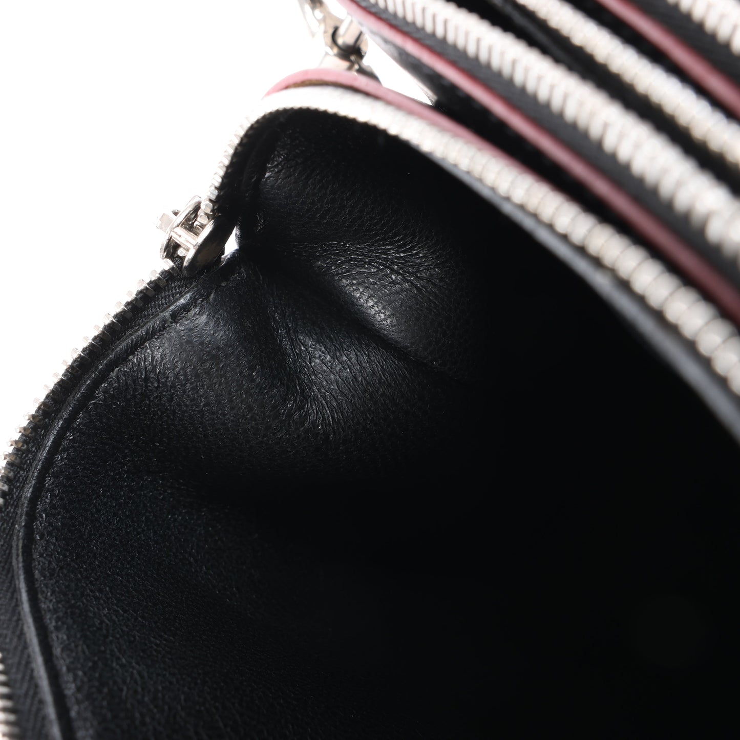 Celine Trio Oversized Edge Leather Crossbody bag in Black