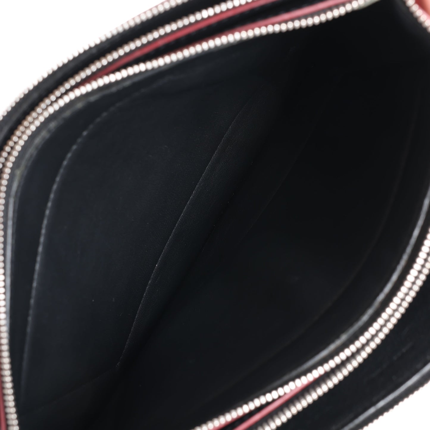 Celine Trio Oversized Edge Leather Crossbody bag in Black