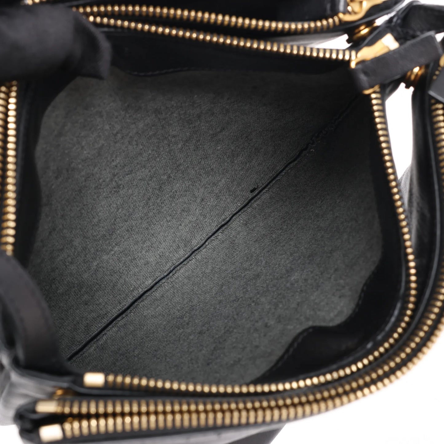 Celine Trio Large Leather Crossbody bag in Black