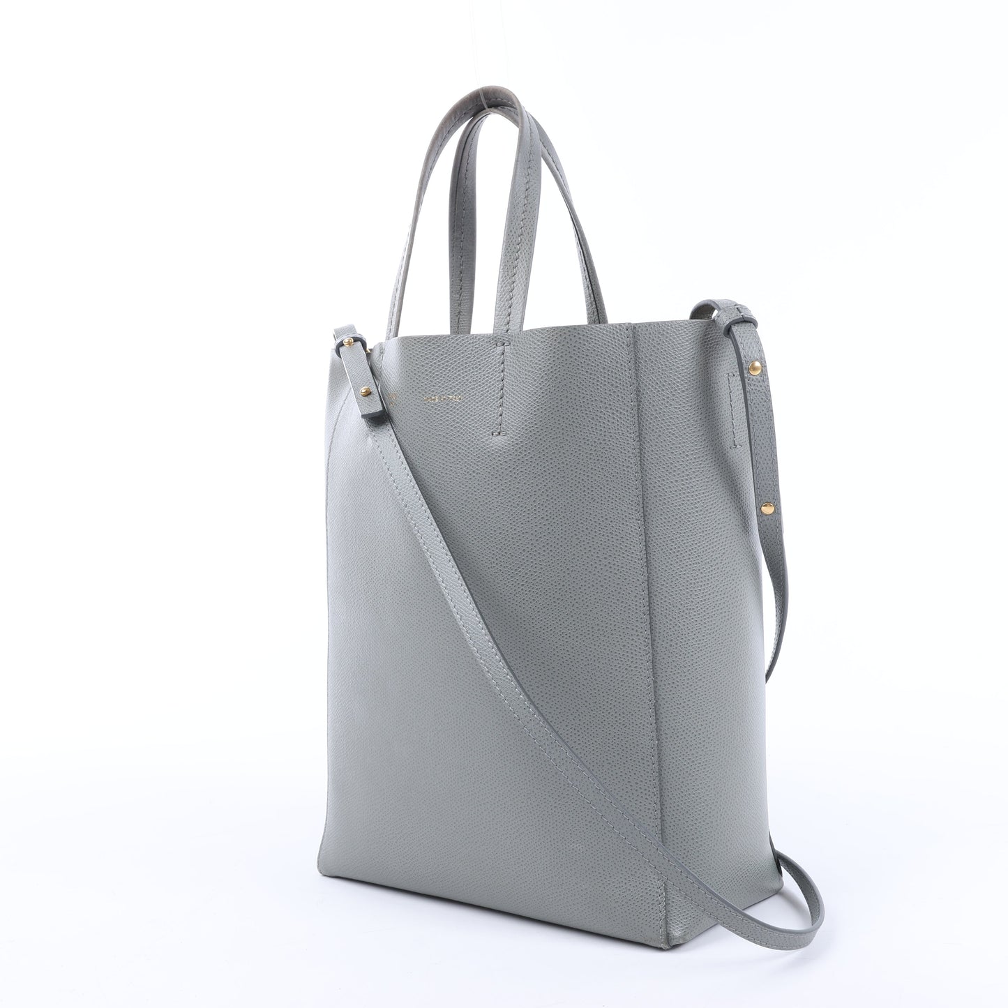 Petit sac à main vertical en cuir gris CELINE