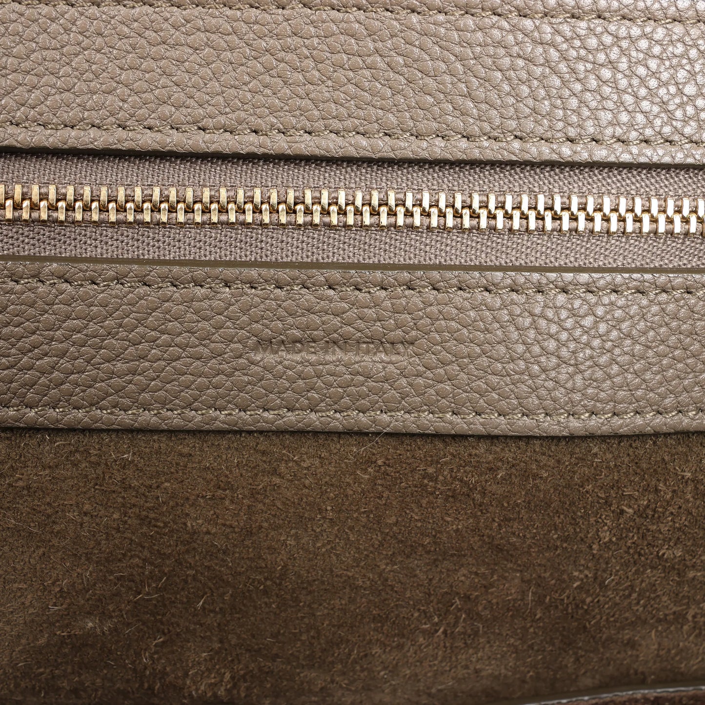 Celine Cabas Phantom Medium Leather Shoulder Bag in Taupe