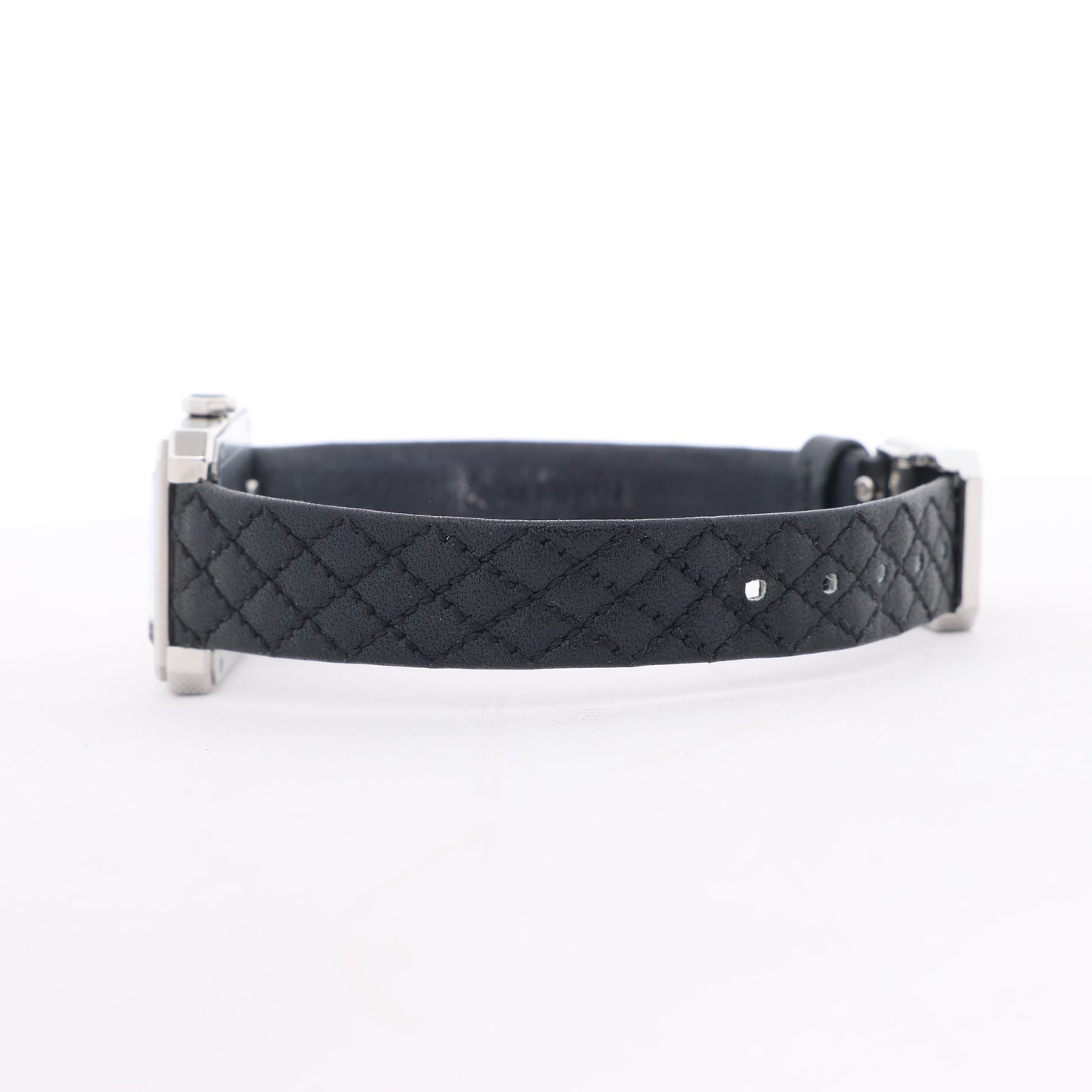 Montre Chanel Boyfriend H6955 KTF95332 SS et bracelet en cuir QZ à cadran argenté