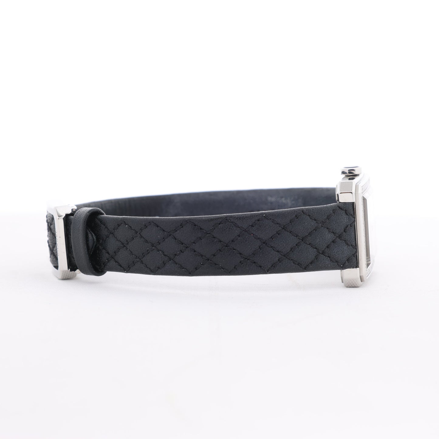 Montre Chanel Boyfriend H6955 KTF95332 SS et bracelet en cuir QZ à cadran argenté