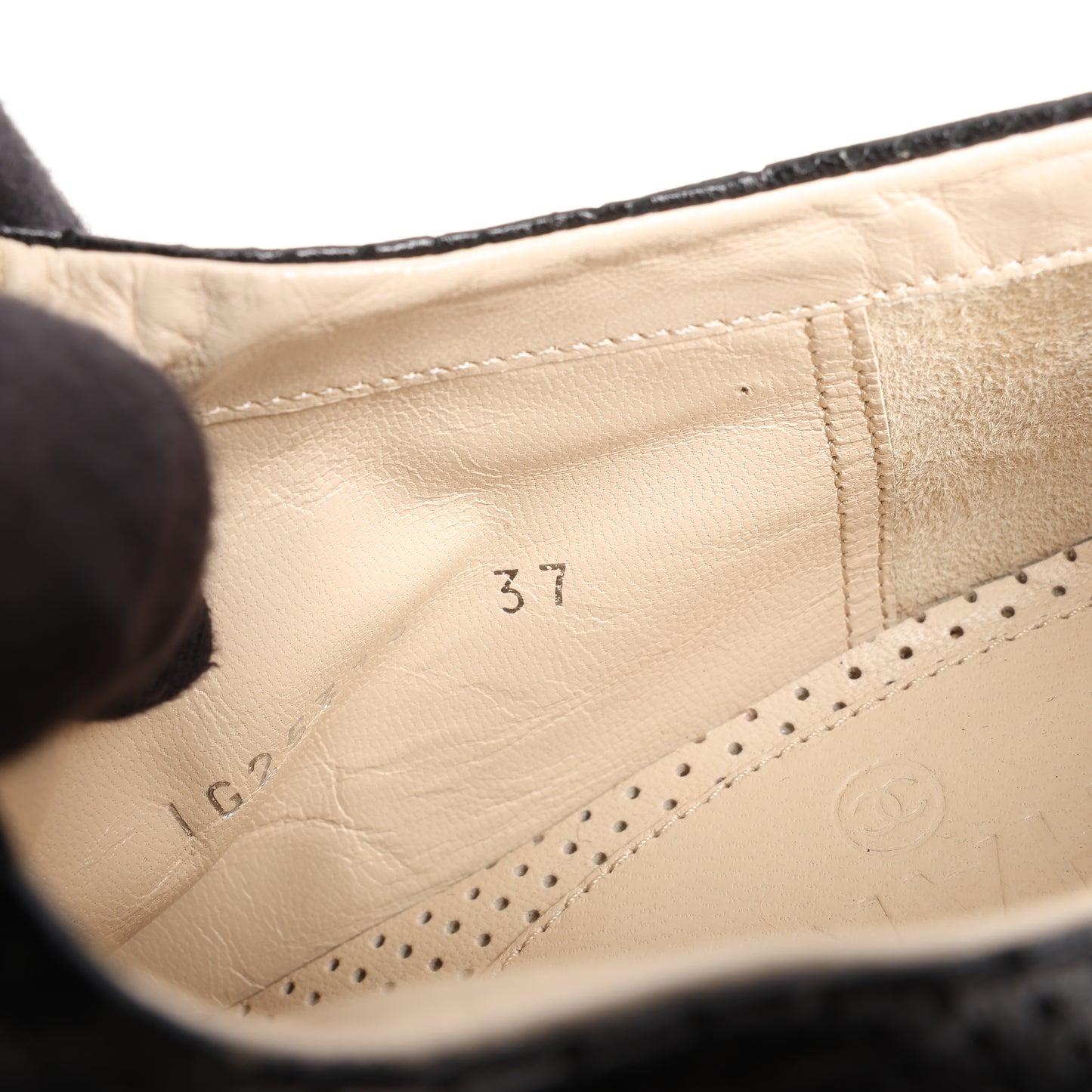 CHANEL Coco Mark 11P Suede x Leather Sneakers 37 in Black G25313
