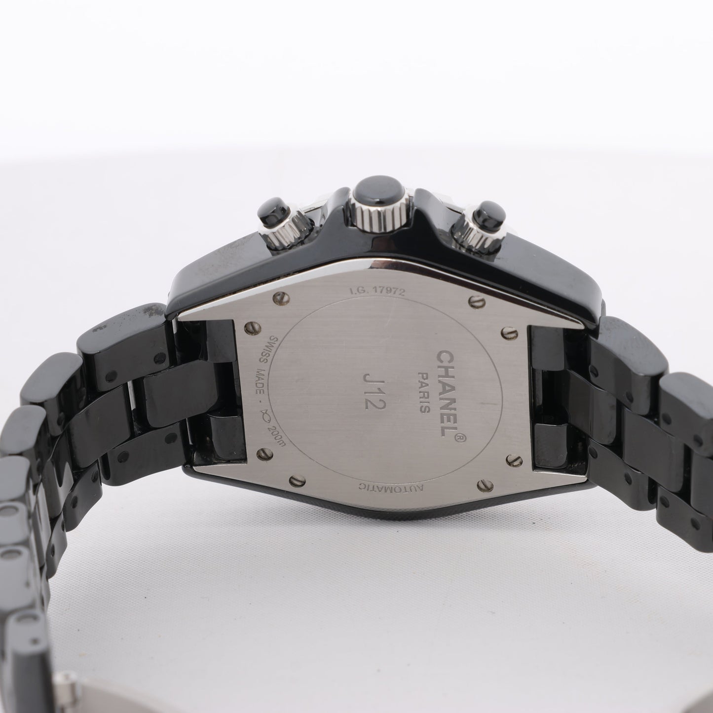 Chanel J12 H1009 I.G.17972 SS×CE AT Black Dial Watch