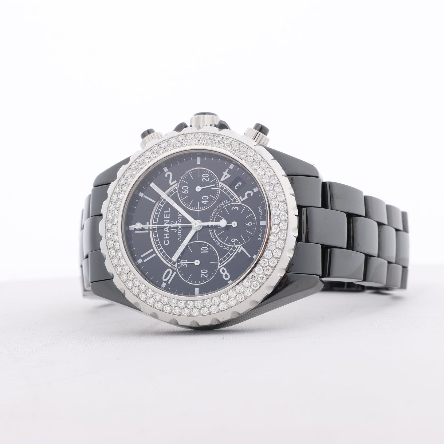 Chanel J12 H1009 I.G.17972 SS×CE AT Black Dial Watch