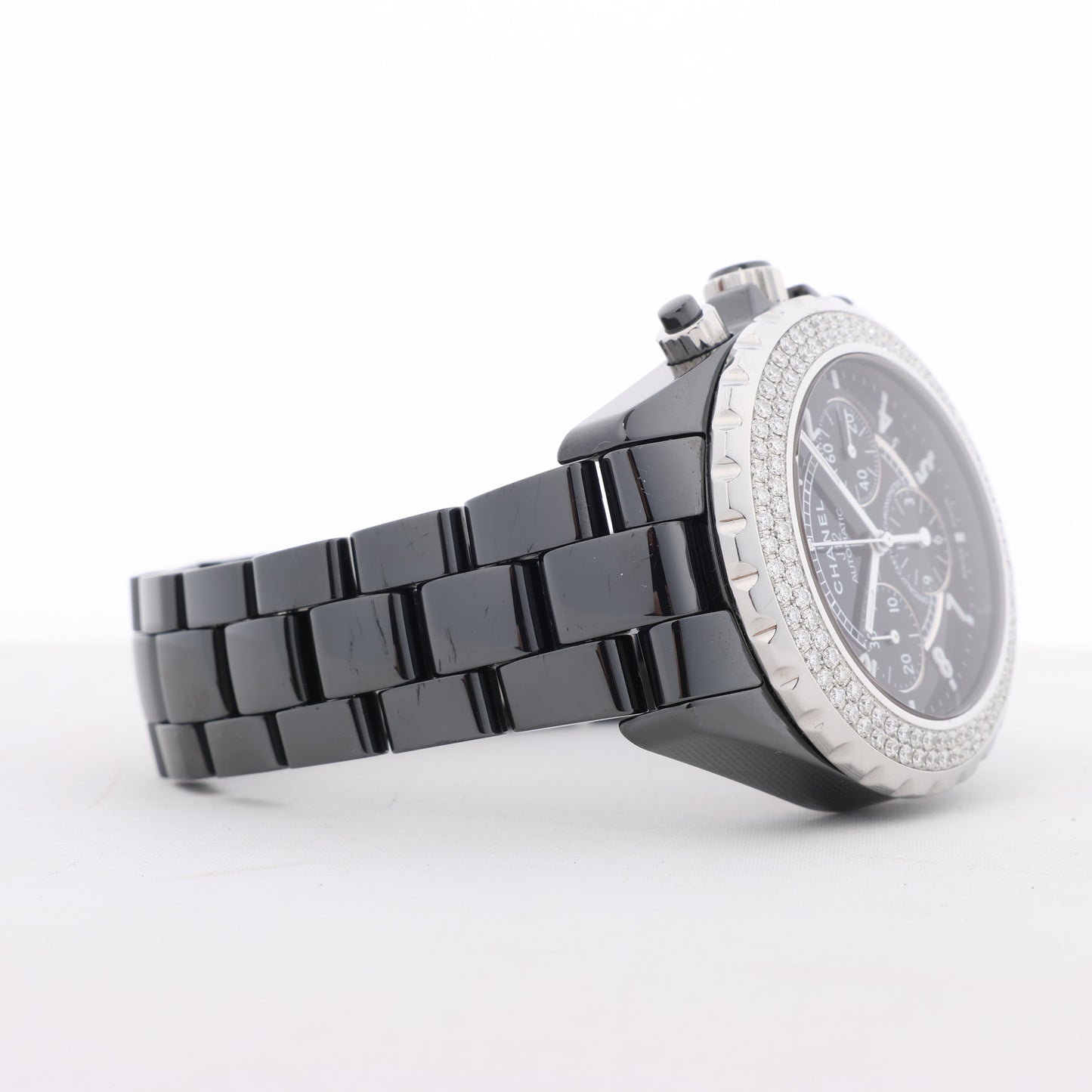 Chanel J12 H1009 I.G.17972 SS×CE AT Black Dial Watch