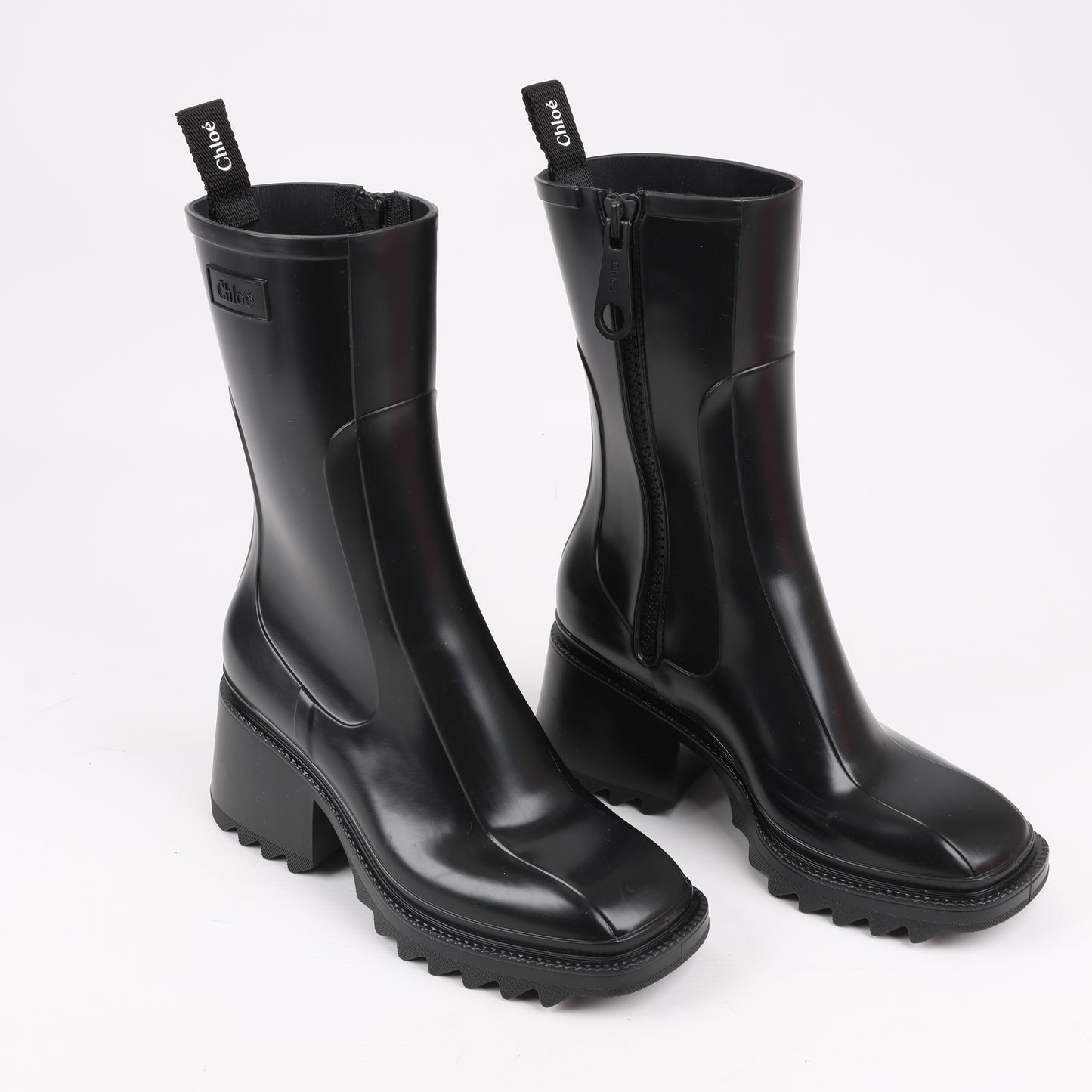 Chloe BETTY Rubber Boots in Black, Size 38 EU