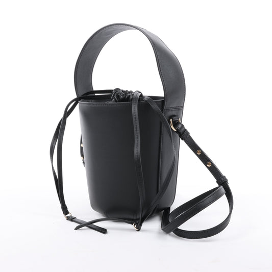 Chloe Sense Buckets Leather 2Way Handbag in Black