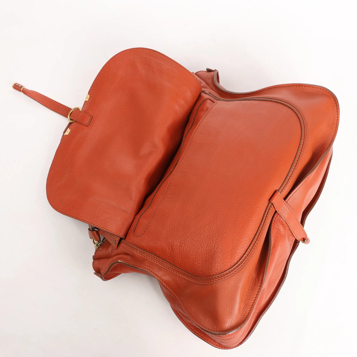 Chloe Marcie Leather Large Handbag in Brown