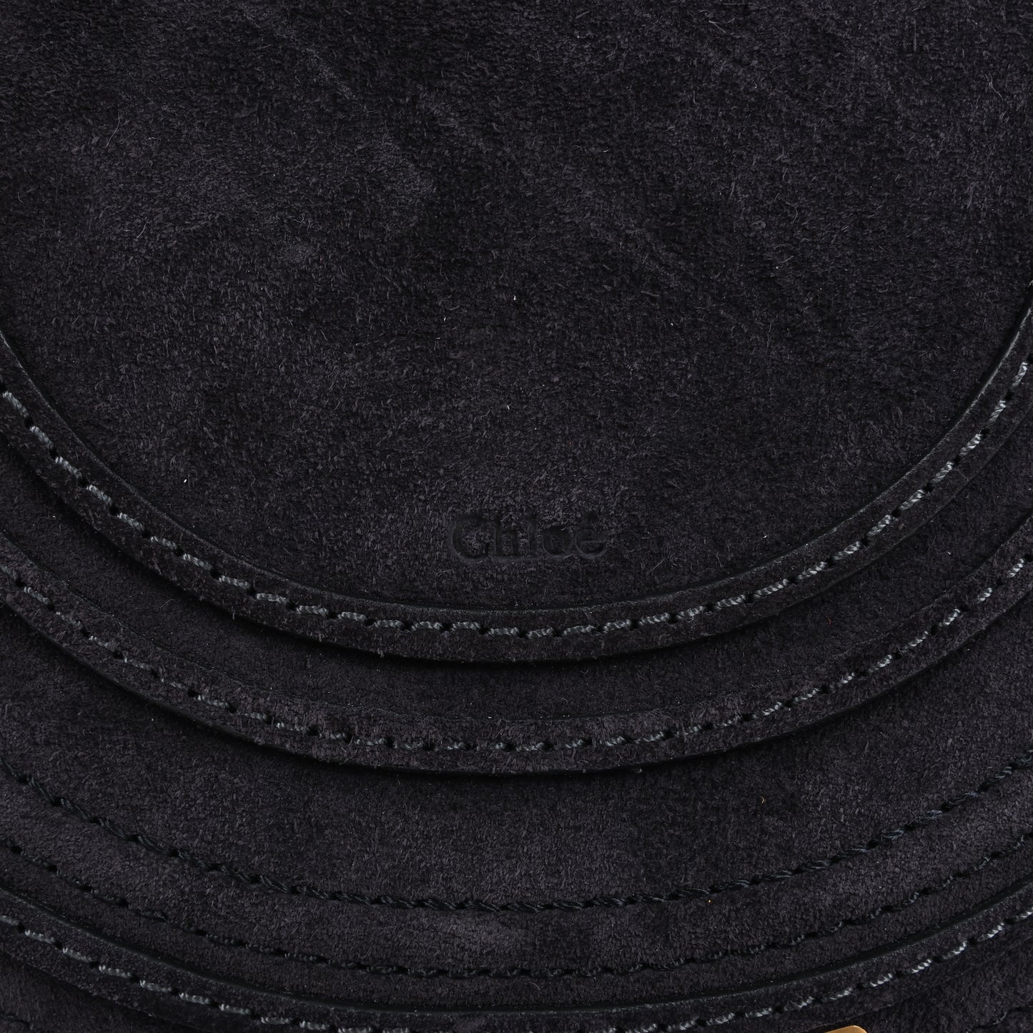 Sac bandoulière Chloe Marcie en daim noir