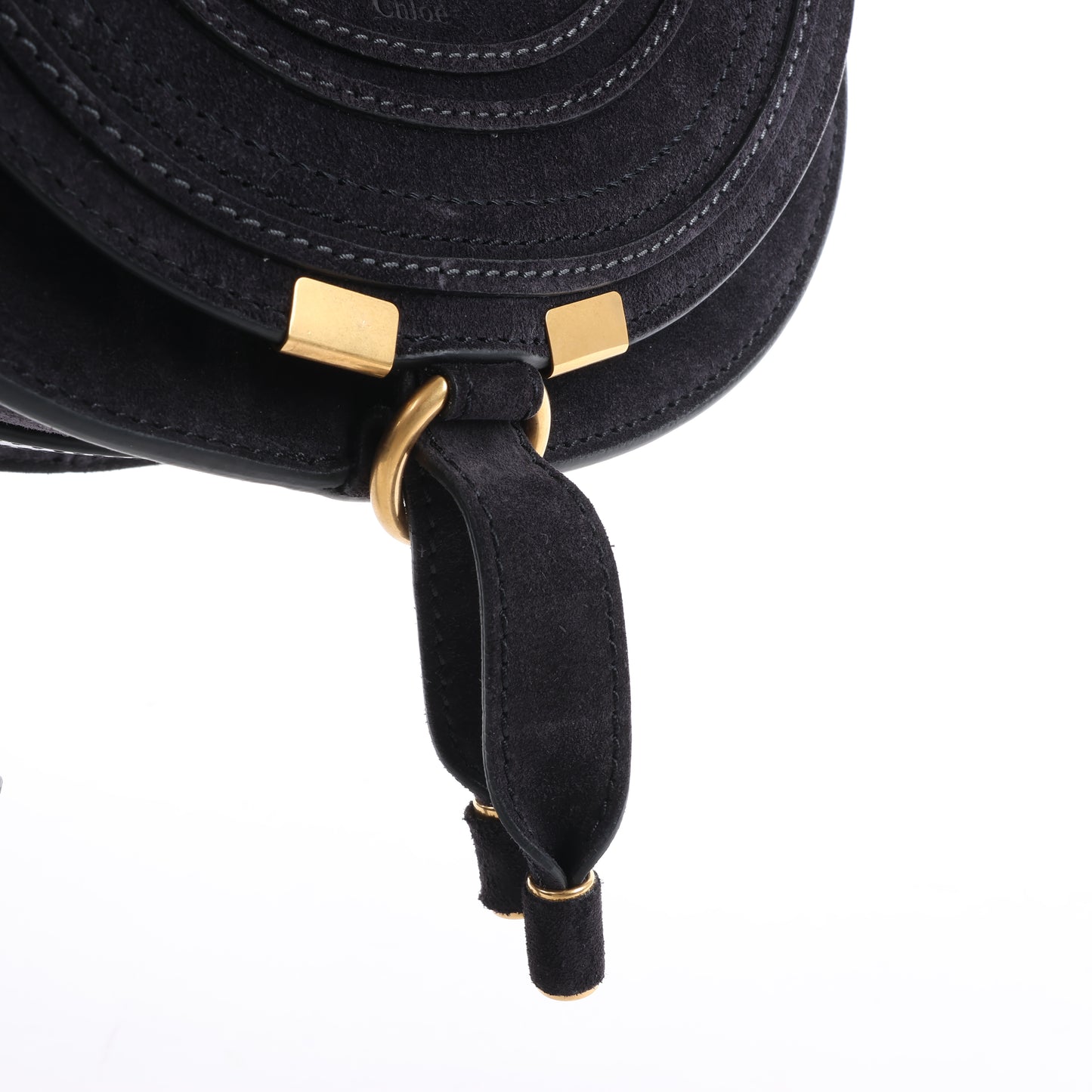 Sac bandoulière Chloe Marcie en daim noir