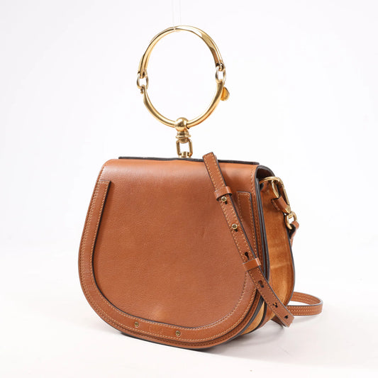 CHLOE Nile Leather Small 2Way Shoulder Bag in Brown