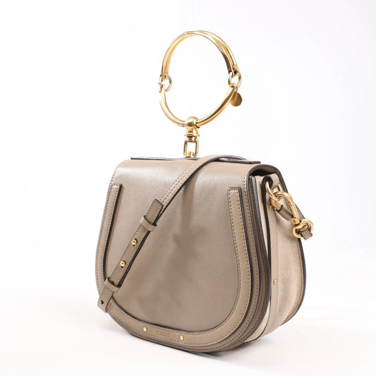 CHLOE Nile Leather Small 2Way Shoulder Bag in Beige