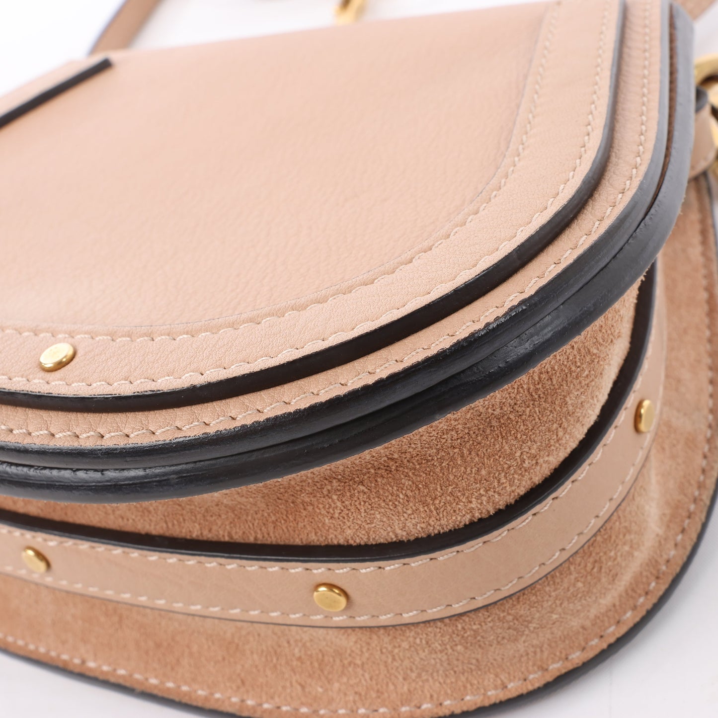 CHLOE Nile Bracelet Leather Small 2Way Shoulder Bag in Beige