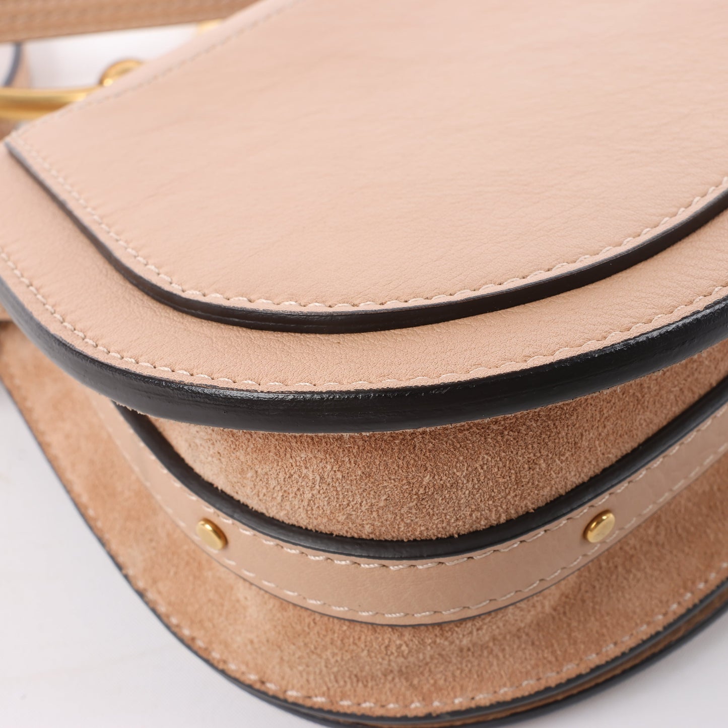 CHLOE Nile Bracelet Leather Small 2Way Shoulder Bag in Beige