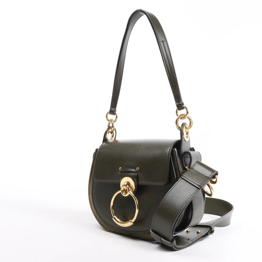 Chloe Tess Small Leather 2Way Handbag in Green