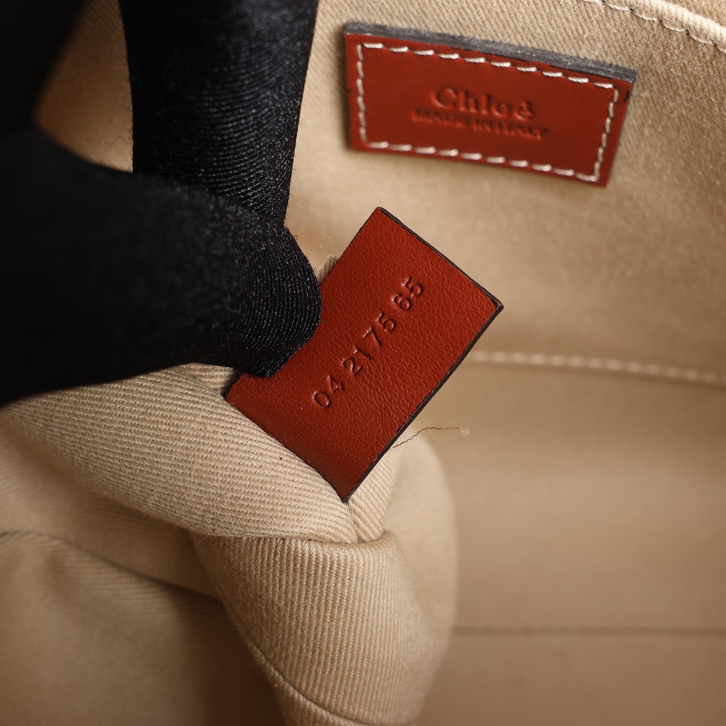 Chloé Woody Small Canvas & Leather 2Way Handbag in Beige x Brown