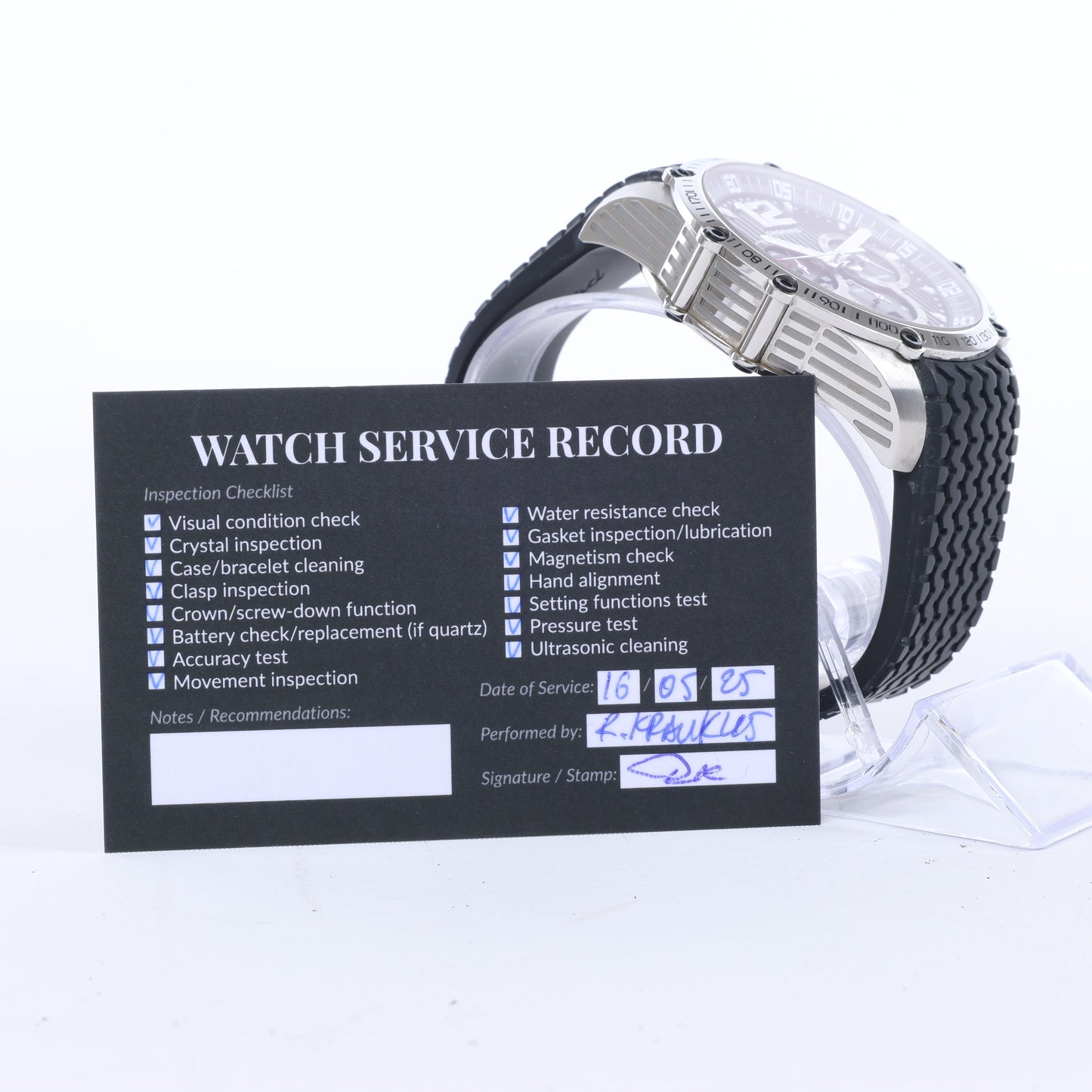 Chopard Mille Miglia 8523 1636351 SS & Rubber AT Black Dial Watch