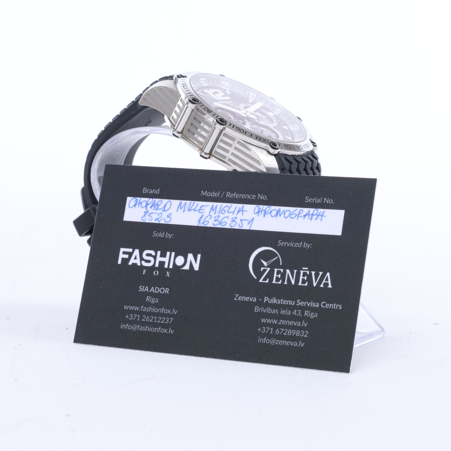 Chopard Mille Miglia 8523 1636351 SS & Rubber AT Black Dial Watch