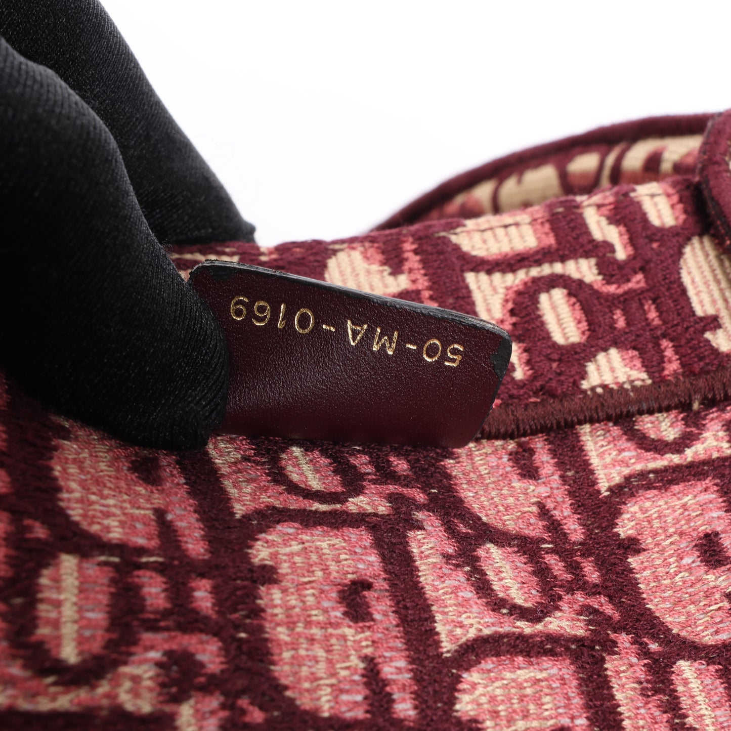 Grand sac bandoulière oblique en toile Christian Dior Book Tote bordeaux