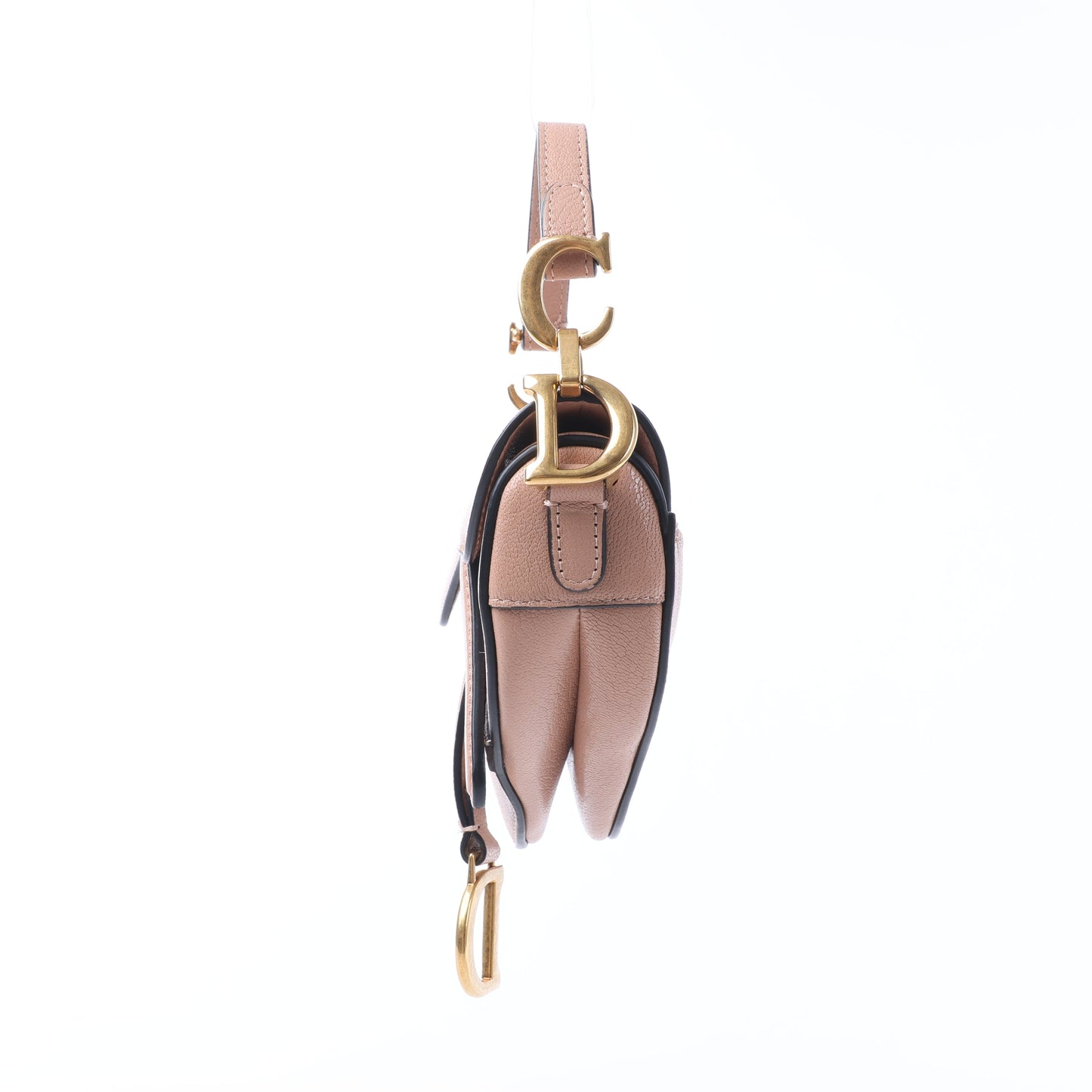 Christian Dior Saddle Micro Bag Leather 2Way Handbag in Blush