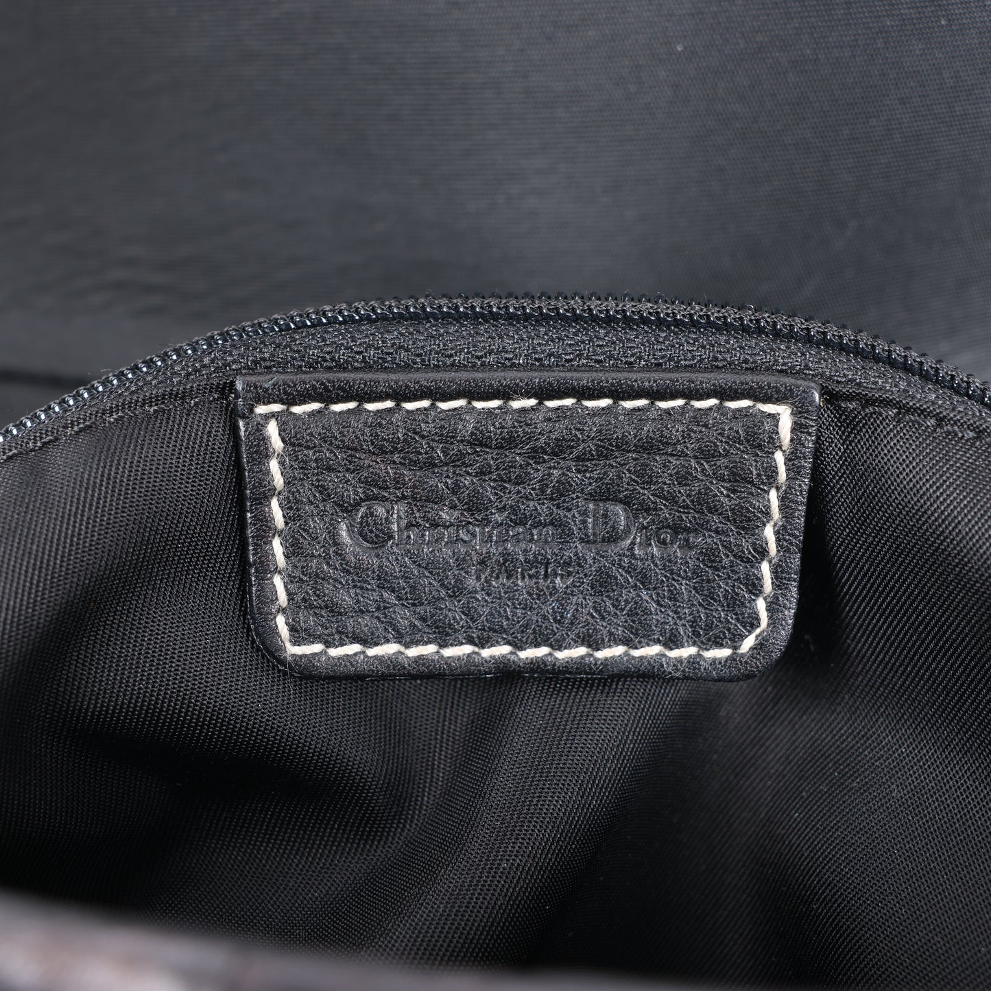 Christian Dior Saddle Classic Bag Leather 2Way Handbag in Black