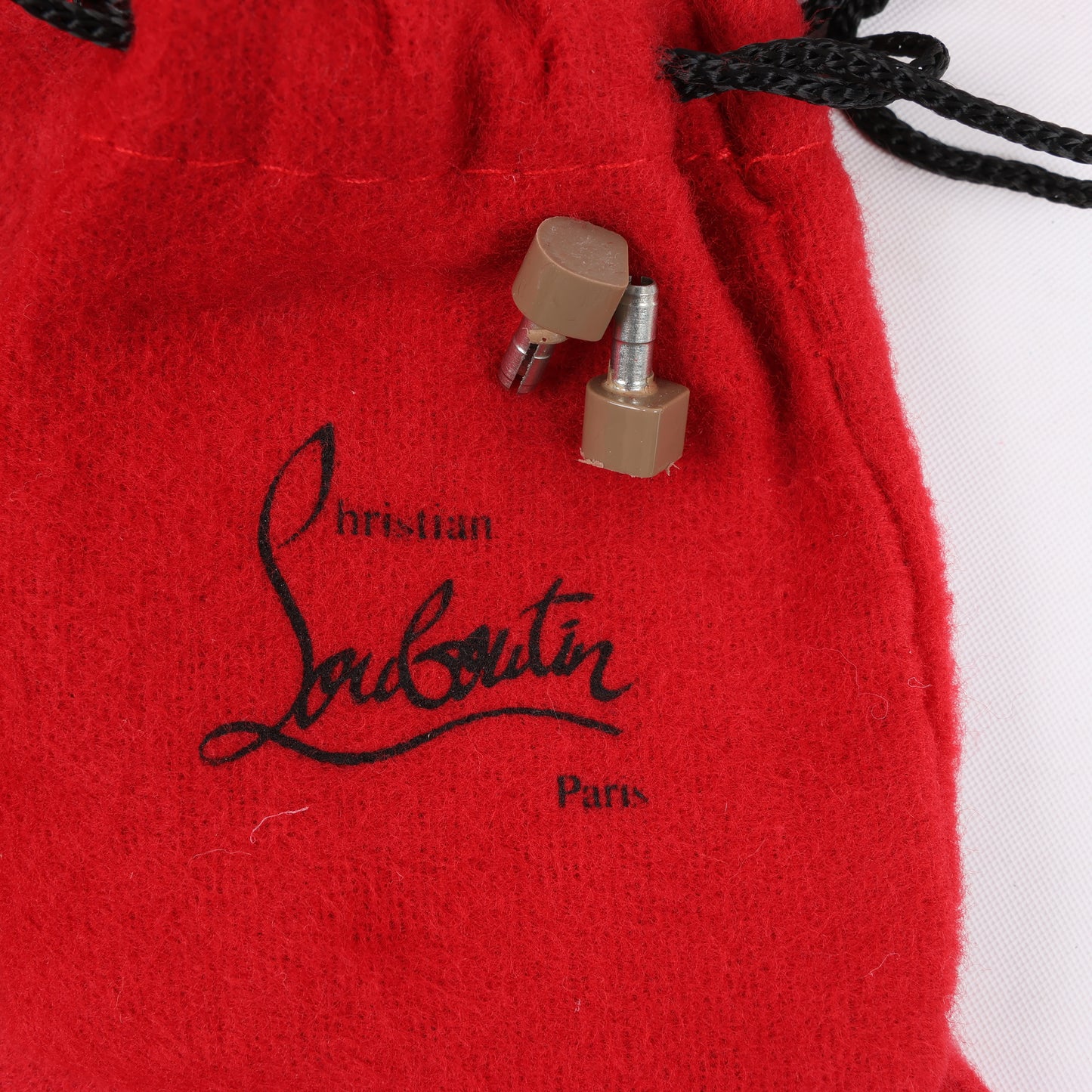Escarpins Christian Louboutin Demi You 100 en cuir verni beige, pointure 38