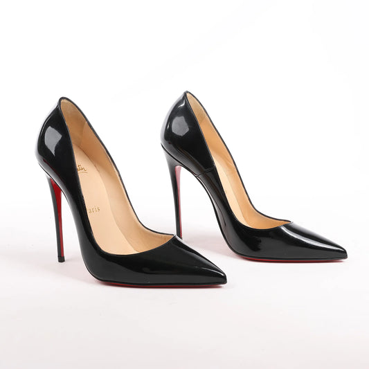 Christian Louboutin So Kate 120 Lacklederpumps in Schwarz, Größe 37 EU