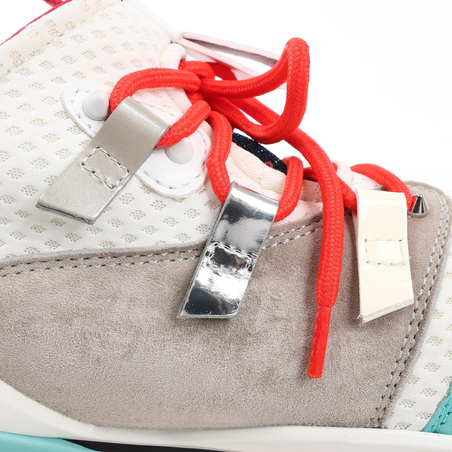 Christian Louboutin Red Runner Leather Sneakers in Multicolor, Size 42 EU