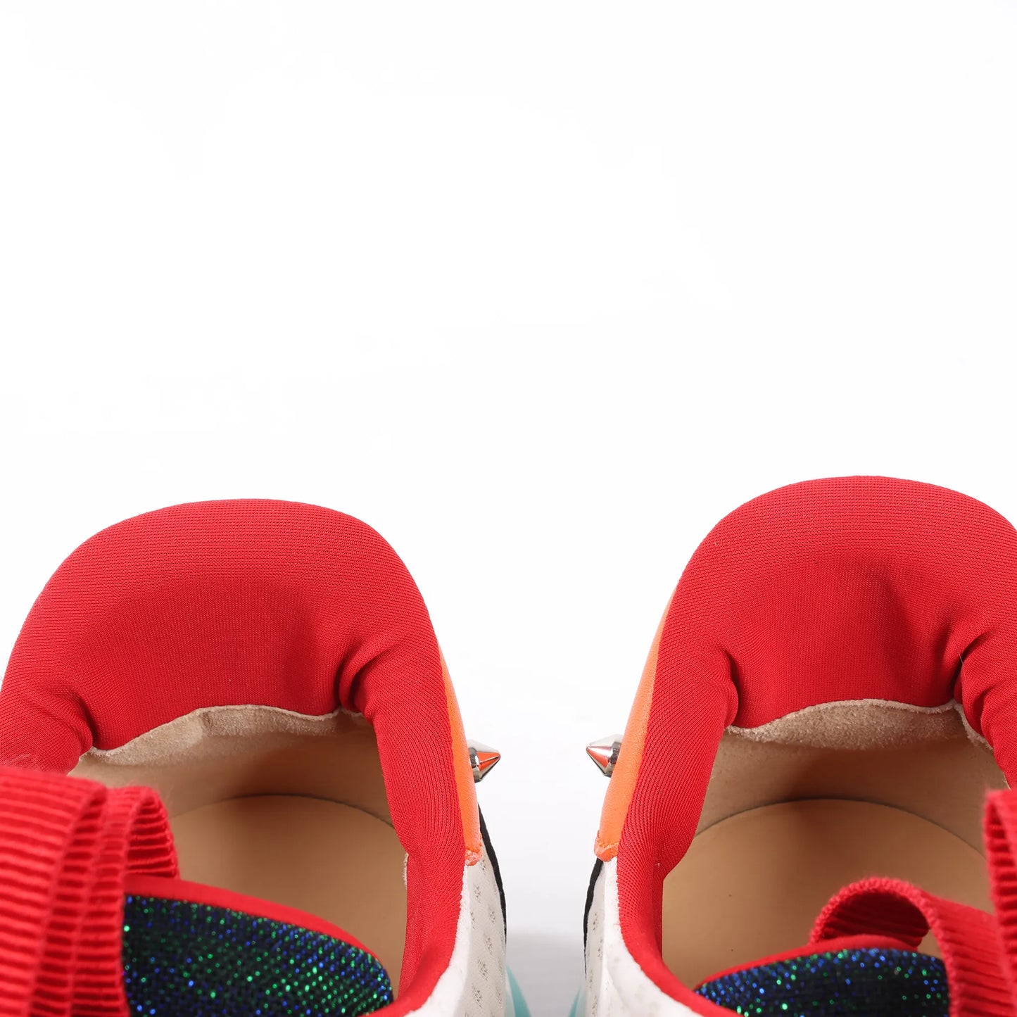 Christian Louboutin Red Runner Leather Sneakers in Multicolor, Size 42 EU