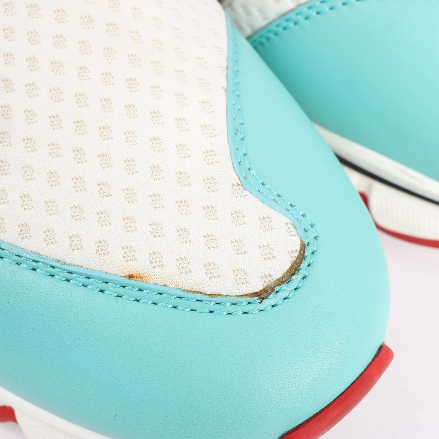 Christian Louboutin Red Runner Leather Sneakers in Multicolor, Size 42 EU