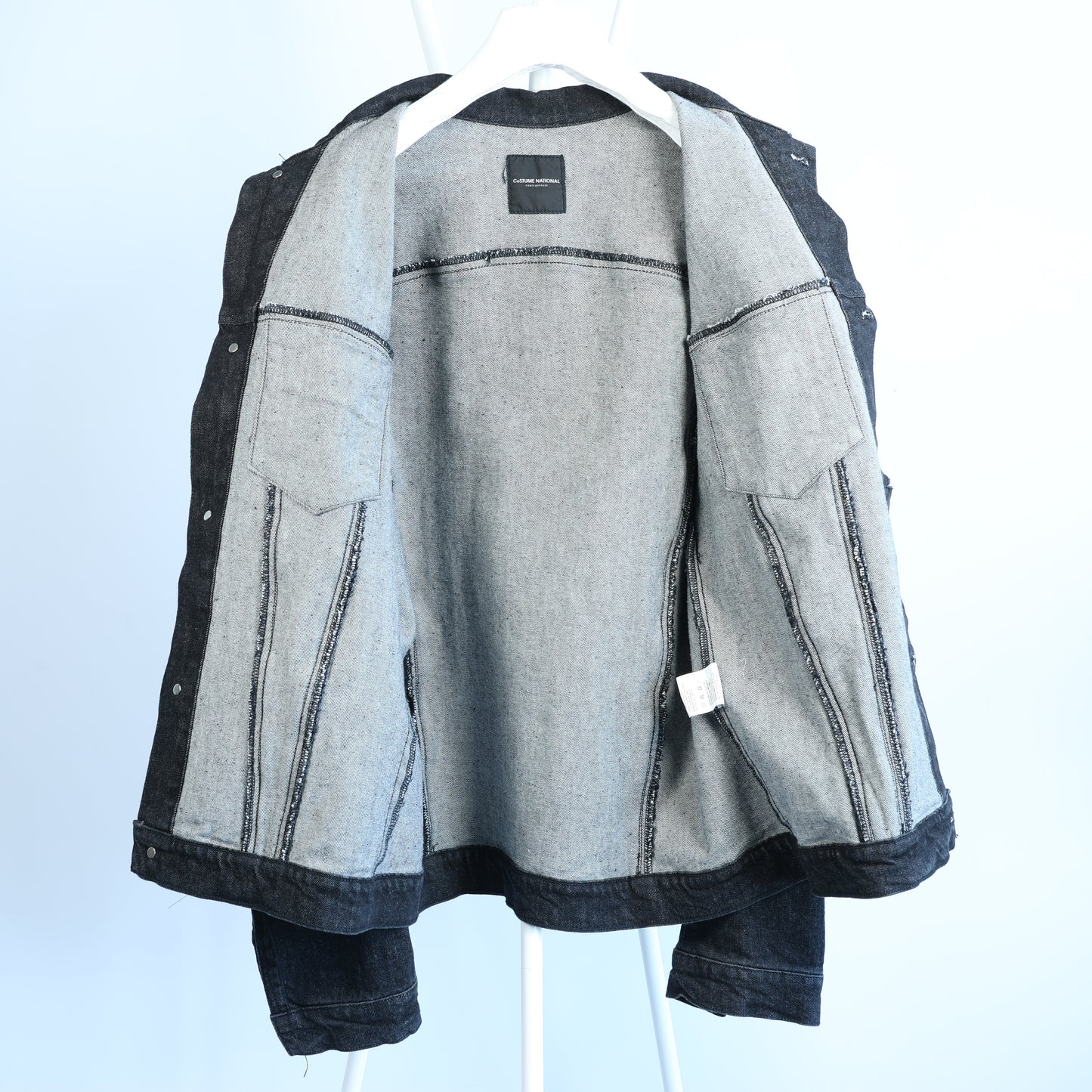 CoSTUME NATIONAL Dunkle Jeansjacke, 48 IT