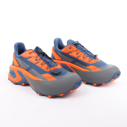 Diesel D-Cage Sneakers in Navy Blue x Orange, Size 43 EU