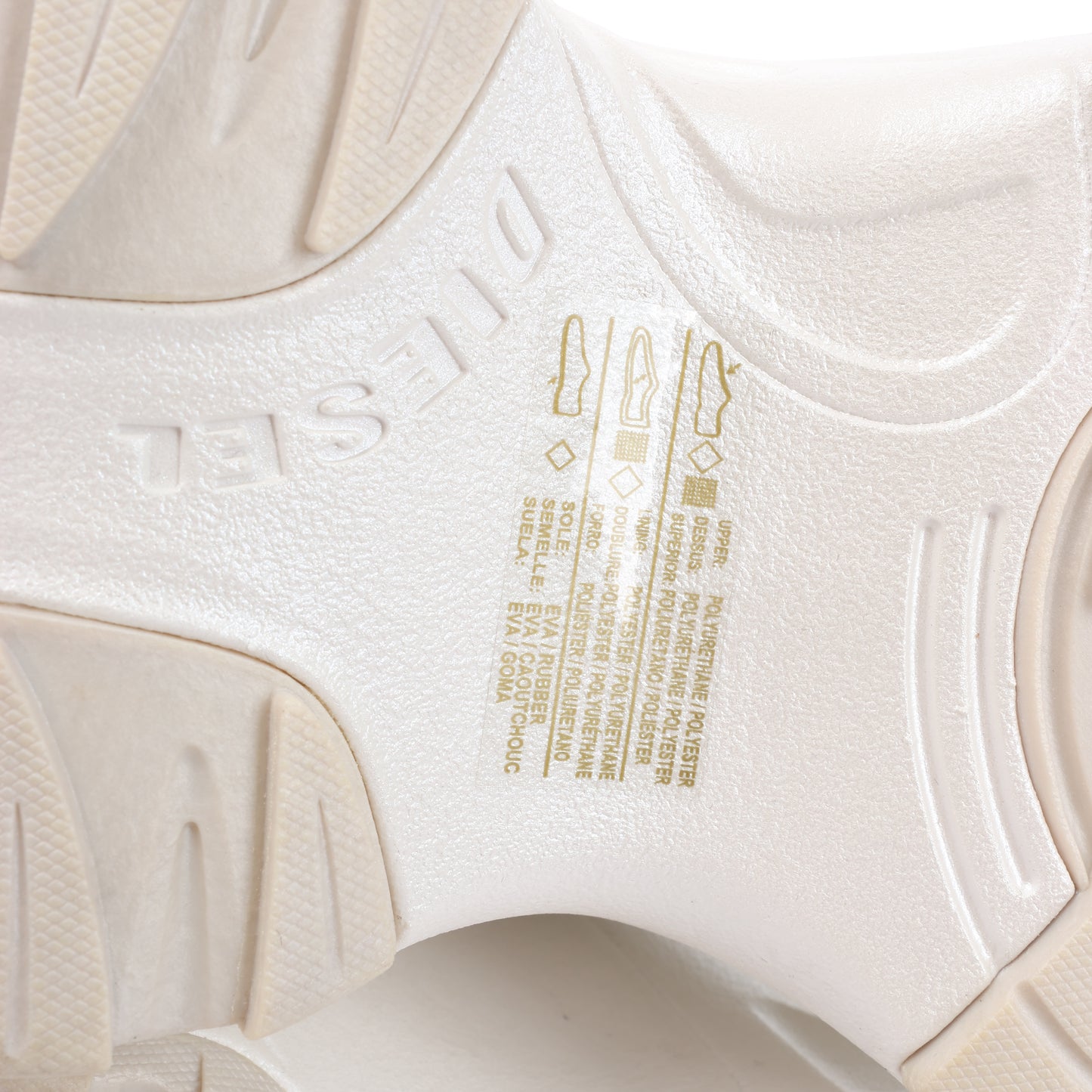 Diesel White SD-Runner-Slip-On-Sneaker mit ovalem D-Rist, Größe 36 EU