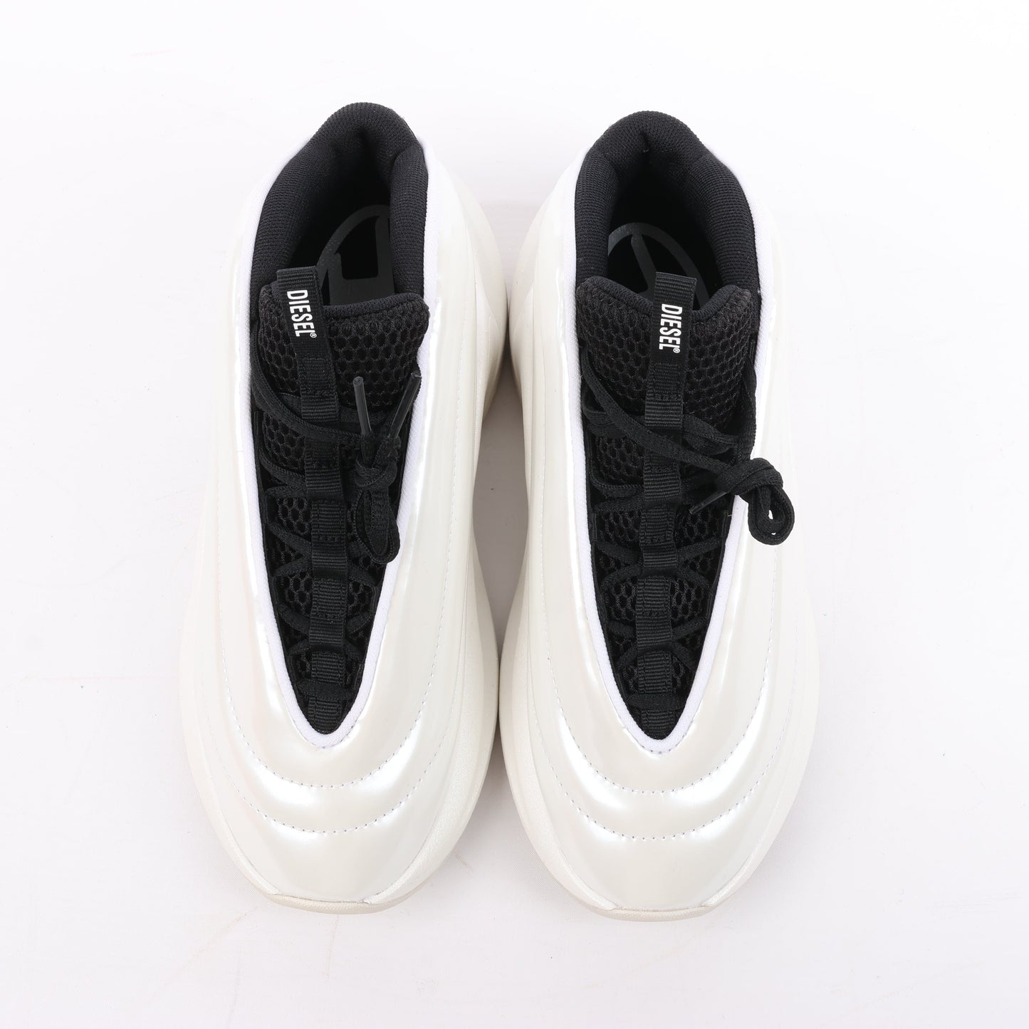 Diesel White S-D-Runner-Slip-on sneakers with Oval D instep, Size 36 EU