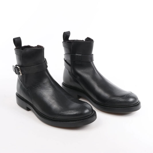DIOR HOMME Lederstiefeletten in Schwarz 15HSU, Größe 43 EU