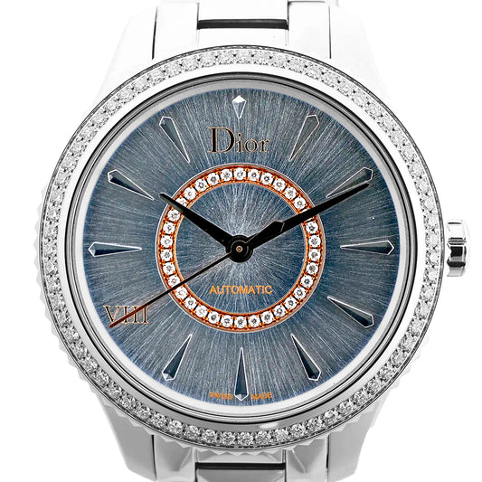 Dior Montaigne CD152510 FU6977 SS AT Watch with Blue Dial