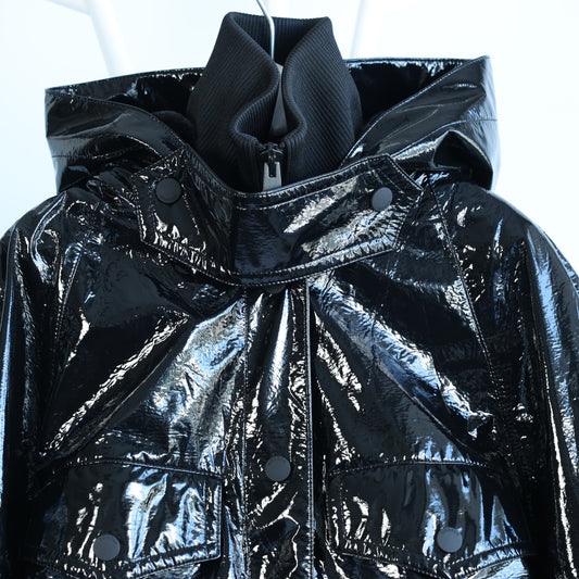 Dondup Glossy Jacket in Black, 42 IT