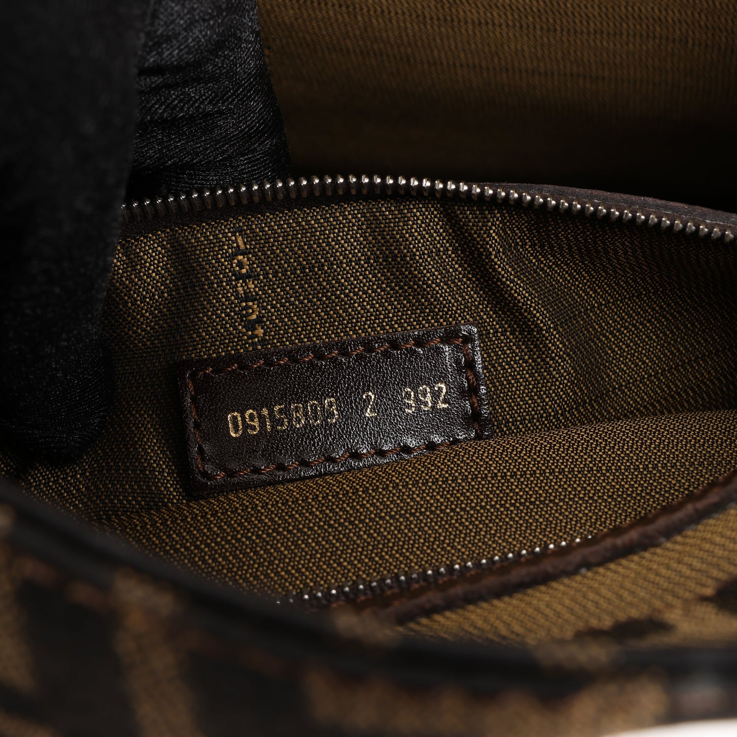 FENDI Zucchino Mamma Bucket Canvas & Leather Shoulder Bag in Brown
