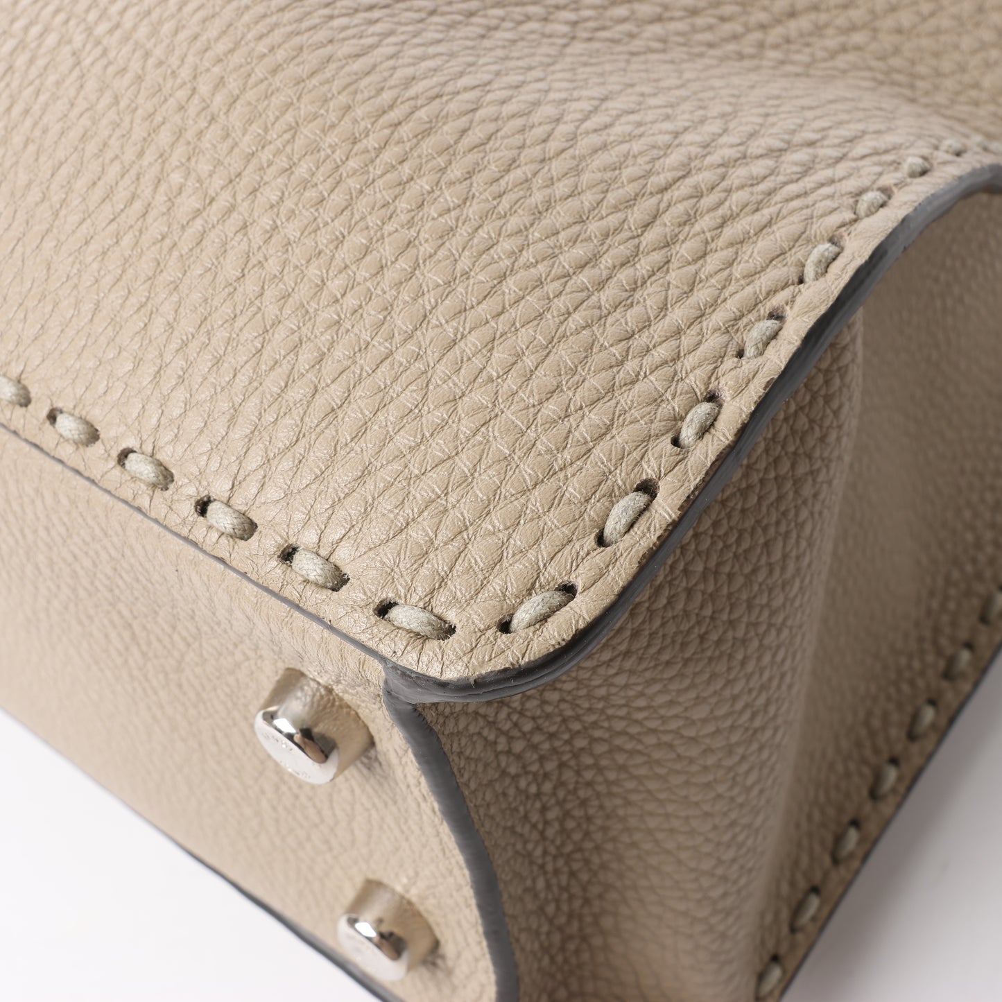Fendi Peek-a-boo X-light ICU Co., Ltd. Leather Handbag in Beige 7VA528