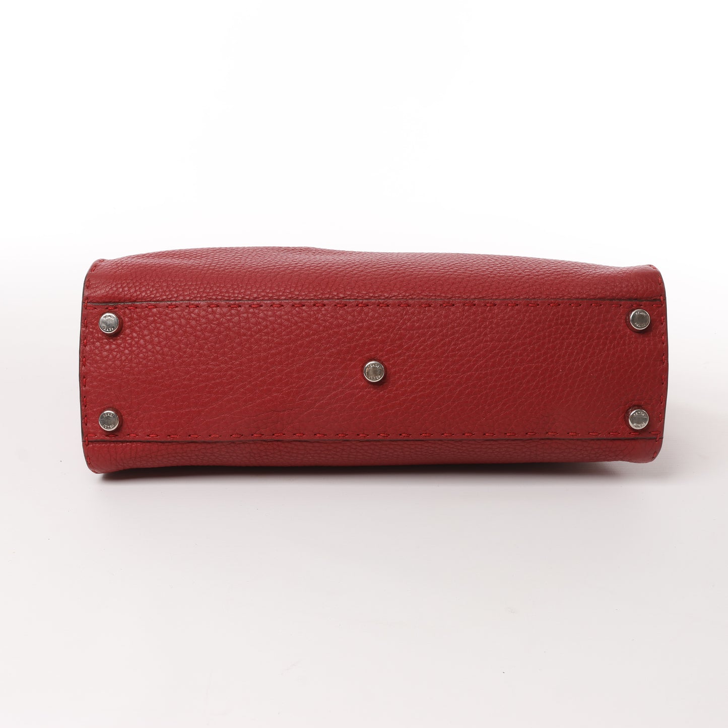 Fendi Peekaboo Regular Selleria Leather 2way Handbag in Red 8BN226