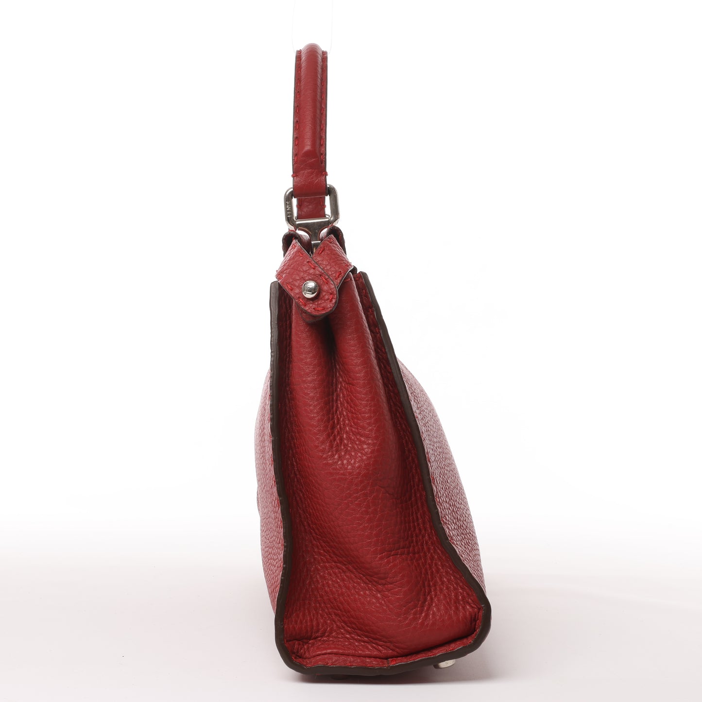 Fendi Peekaboo Regular Selleria Leather 2way Handbag in Red 8BN226