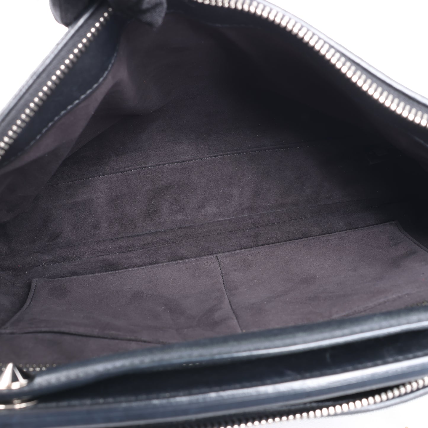 Fendi Dotcom Leather Chain Semi Shoulder Bag in Black