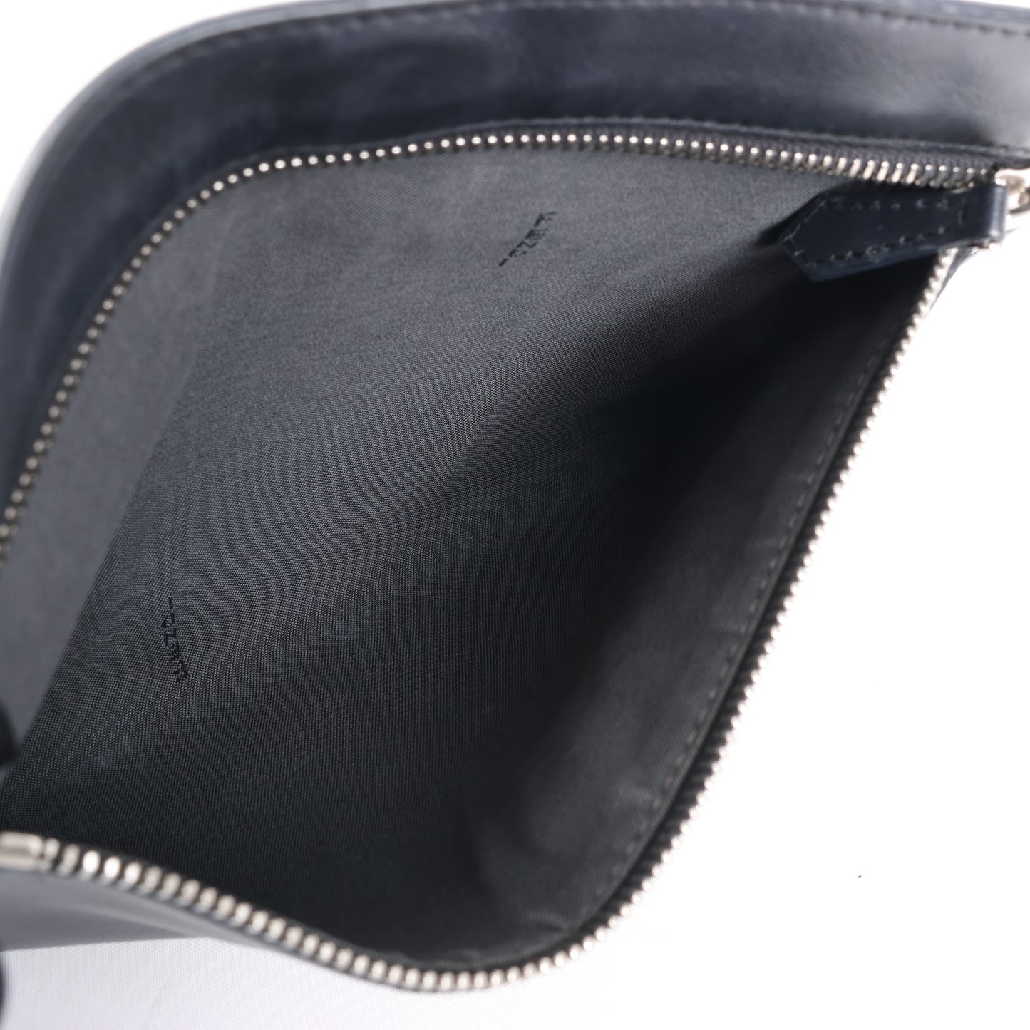 Fendi Dotcom Leather Chain Semi Shoulder Bag in Black