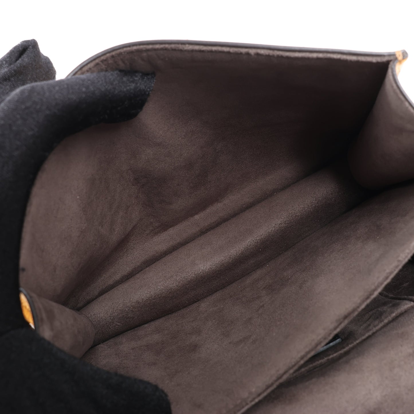 Sac à bandoulière en cuir FENDI Mini Kan I avec chaîne, doré 8M0381