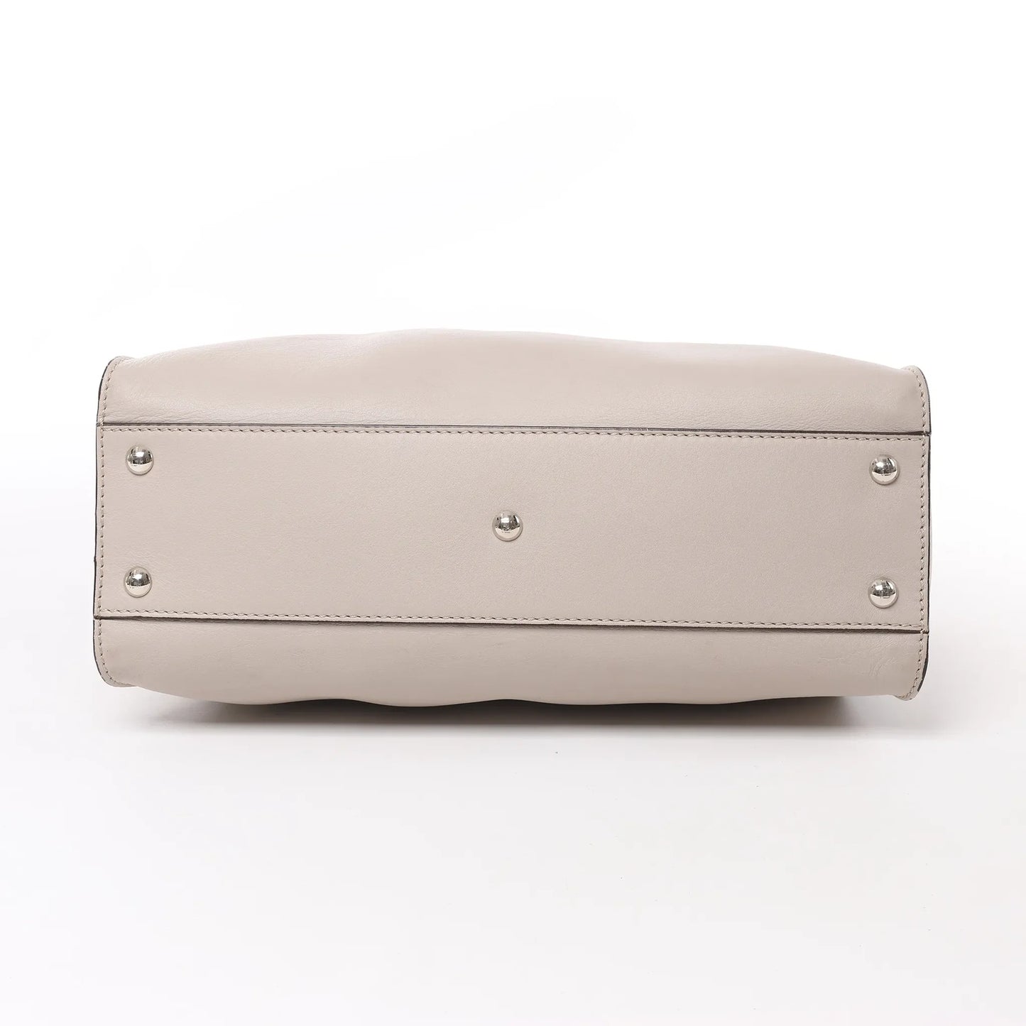 Fendi Peekaboo Regular Leather 2Way Handbag in Light Greige 8BN290