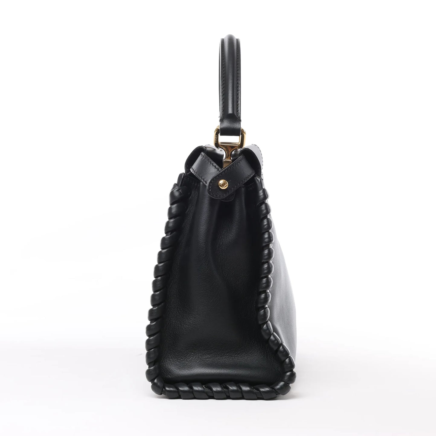 Fendi Peekaboo Regular Leather 2Way Handbag in Black 8BN290